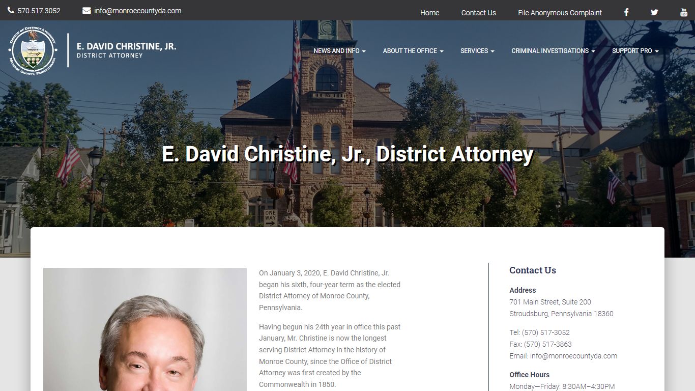 E. David Christine, Jr., District Attorney – Monroe County Office of ...